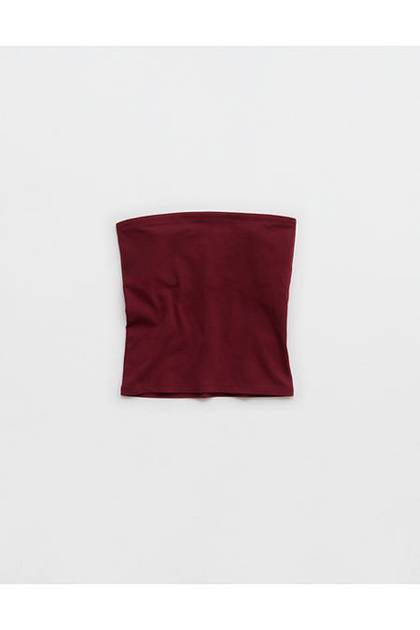 Aerie Happiest Tube Top Deep Ruby
