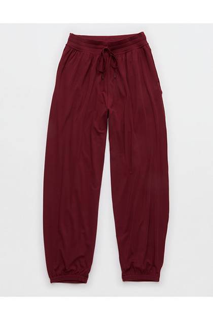 OFFLINE By Aerie Real Me Baggy Jogger Deep Ruby