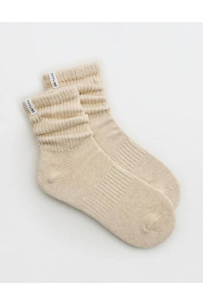 OFFLINE By Aerie Short Scrunch Socks Heather Frost