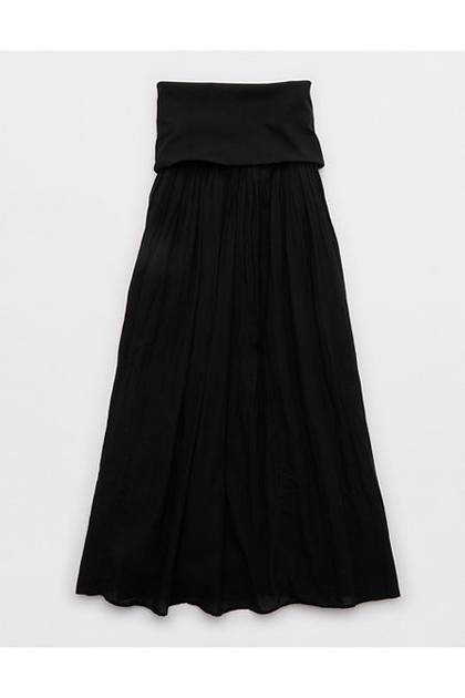 Aerie At The Barre Convertible Maxi Skirt True Black
