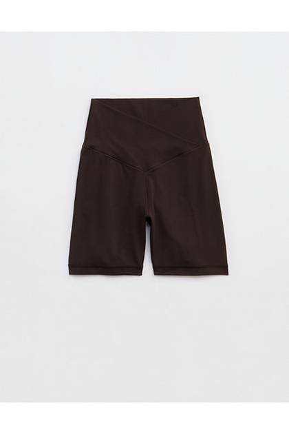 OFFLINE By Aerie Real Me Crossover High Waisted 5" Bike Short Deep Earth
