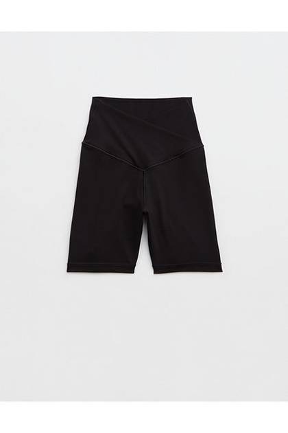 OFFLINE By Aerie Real Me Crossover High Waisted 5" Bike Short True Black