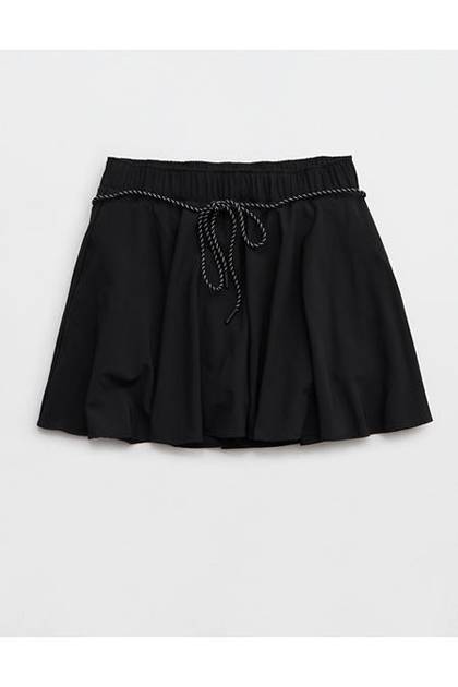 OFFLINE By Aerie Drawcord Mini Skort True Black