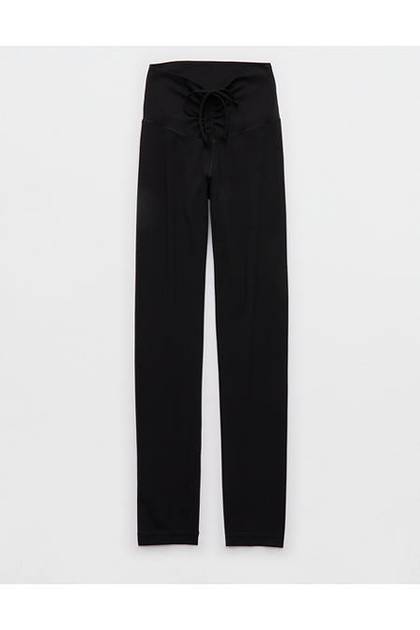 OFFLINE By Aerie Real Me High Waisted Ruched Legging True Black