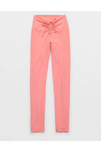 OFFLINE By Aerie Real Me High Waisted Ruched Legging Wild Peach
