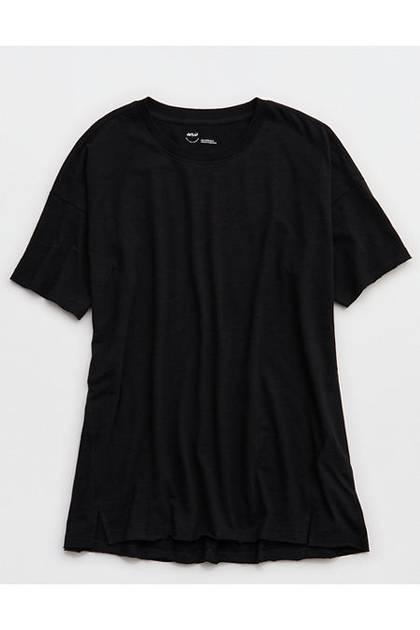 Aerie Basic Boyfriend T-Shirt Black