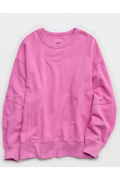 Aerie Go-To Sweatshirt Hot Fuchsia
