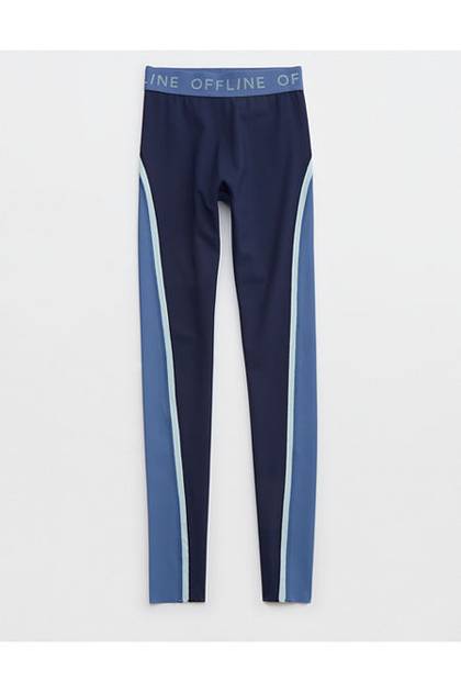 OFFLINE By Aerie Goals Logo Waistband Legging Royal Navy