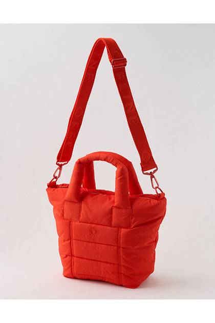 OFFLINE By Aerie Puff Love Mini Tote Orange Flare