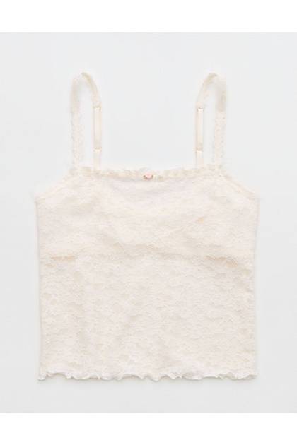 Show Off Vintage Lace Bra Top Soft Muslin