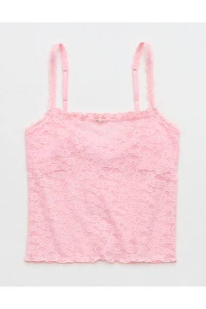 Show Off Vintage Lace Bra Top Club Pink