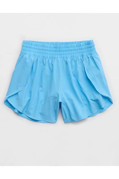 OFFLINE By Aerie High Waisted 3" Butterfly Hem Hot Stuff Short Moody Blues