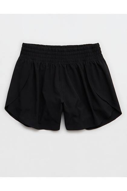 OFFLINE By Aerie High Waisted 3" Butterfly Hem Hot Stuff Short True Black