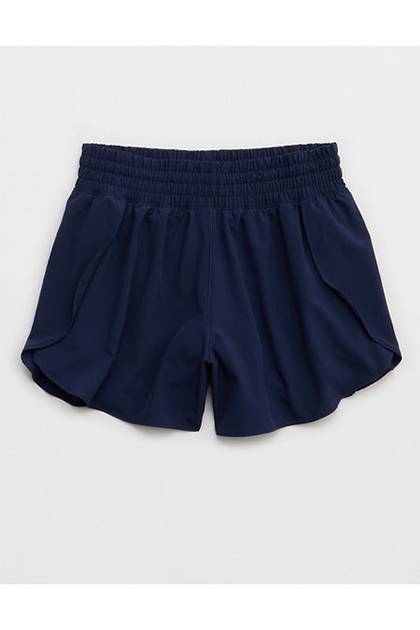OFFLINE By Aerie High Waisted 3" Butterfly Hem Hot Stuff Short Royal Navy