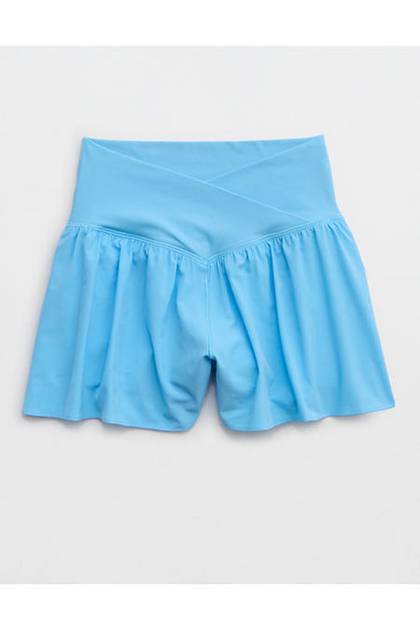 OFFLINE By Aerie Real Me Crossover Flowy Short Moody Blues