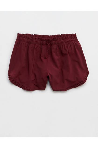 OFFLINE By Aerie 2" Ruffle Hot Stuff Short Deep Ruby