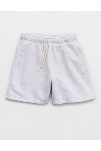 OFFLINE By Aerie 5" Cloud Fleece Short Light Heather Gray