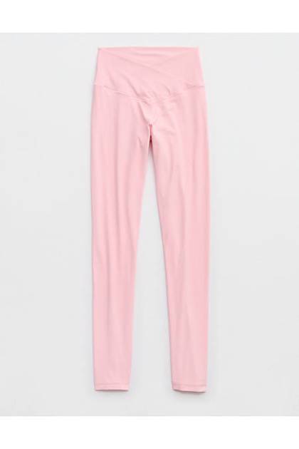 OFFLINE By Aerie Real Me High Waisted Crossover Legging Club Pink