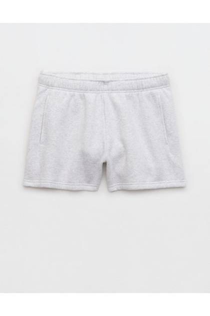 OFFLINE By Aerie 3" Cloud Fleece Short Light Heather Gray