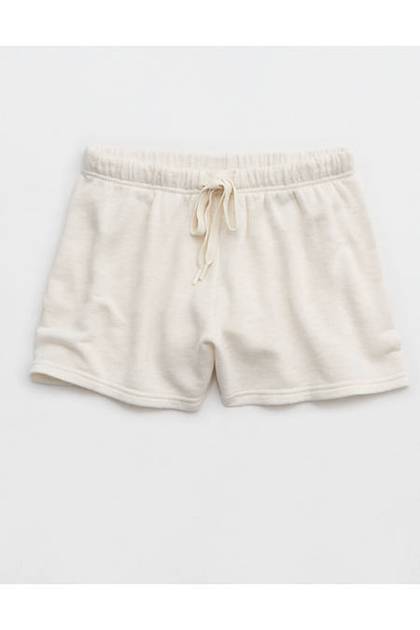 OFFLINE By Aerie Keep It 100 Terry Short Heather Frost