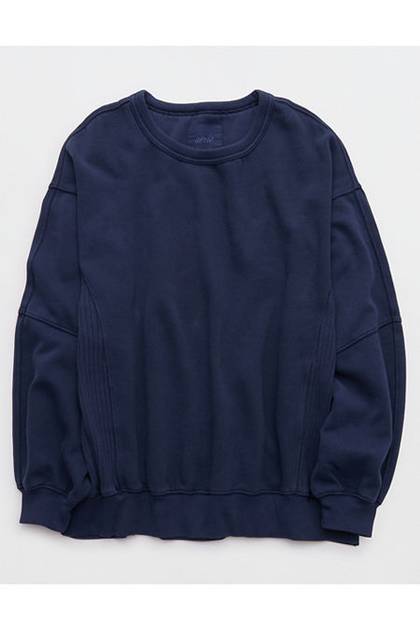 Aerie Très Chic Sweatshirt Navy