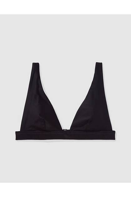 Aerie Plunge Bikini Top True Black