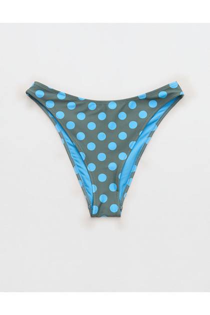 Aerie Mid Rise Cheeky Bikini Bottom Royal Palm