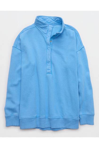 Aerie Oh Snap! Sweatshirt Blue Vinyl