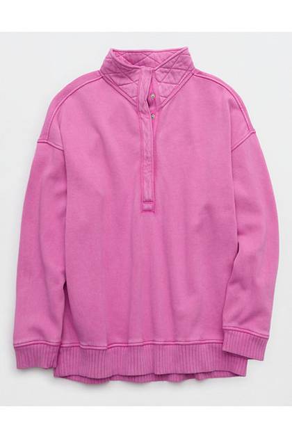 Aerie Oh Snap! Sweatshirt Hot Fuchsia