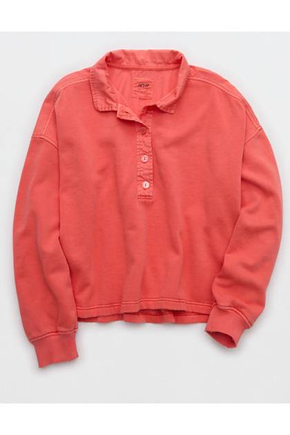 Aerie First Class Sweatshirt Rusty Peach