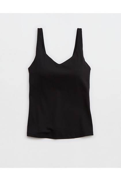 OFFLINE By Aerie Real Me Low Key Tank Top True Black