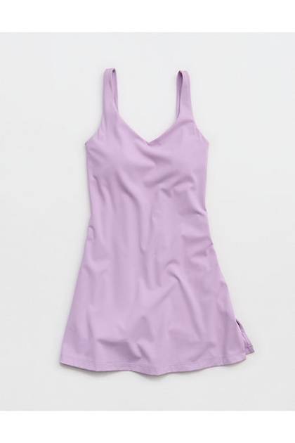 OFFLINE By Aerie Real Me Low Key Mini Dress Lively Lilac