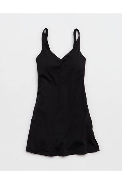 OFFLINE By Aerie Real Me Low Key Mini Dress True Black