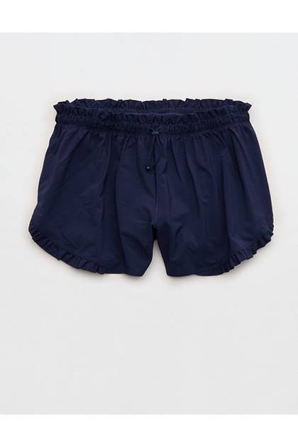 OFFLINE By Aerie 2" Ruffle Hot Stuff Short Royal Navy