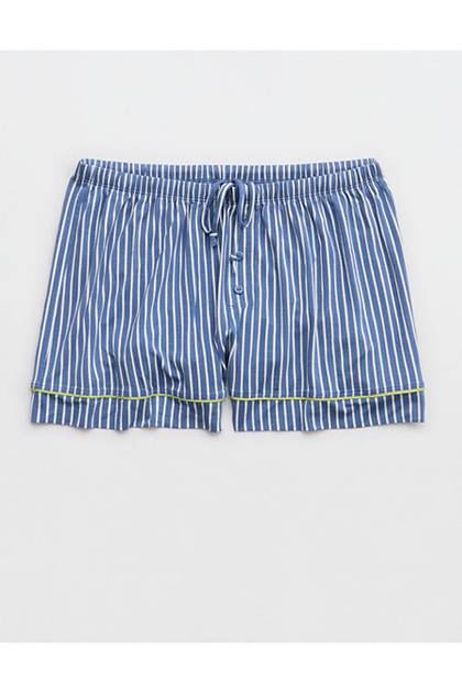 Aerie Real Soft® Pajama Boxer Marbled Blue