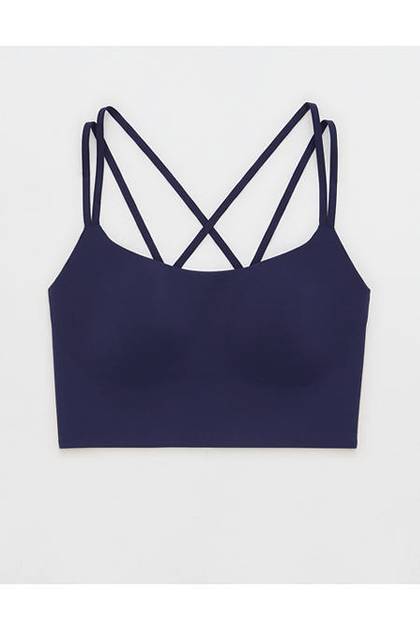 OFFLINE By Aerie Real Me XTRA Hold Up! Strappy Sports Bra Royal Navy