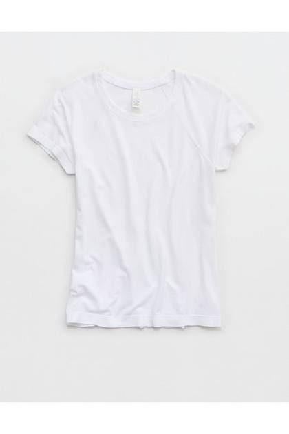OFFLINE By Aerie Gotta Run Seamless Short Sleeve T-Shirt White