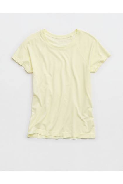 OFFLINE By Aerie Gotta Run Seamless Short Sleeve T-Shirt Green Beam