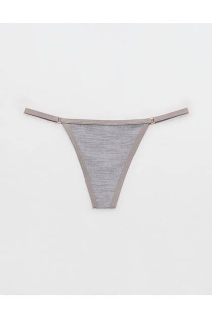 Superchill Seamless String Thong Underwear Medium Heather Gray