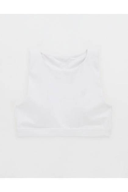 OFFLINE By Aerie The Hugger High Neck Sports Bra White