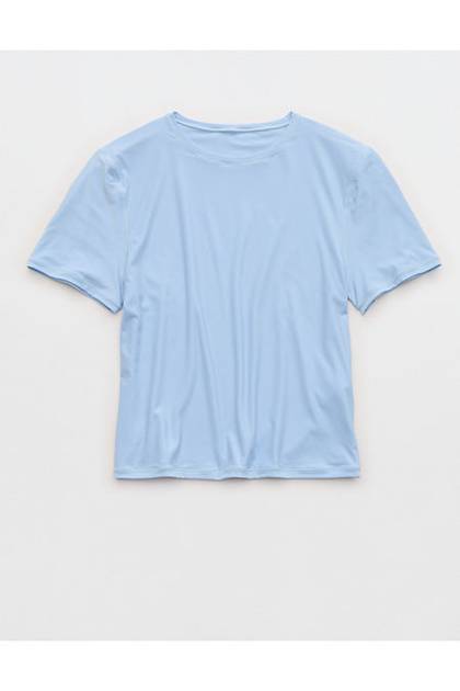 SMOOTHEZ Short Sleeve Crew T-Shirt Blue Mist