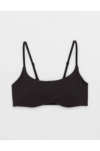 OFFLINE By Aerie The Hugger Curved Band Sports Bra True Black