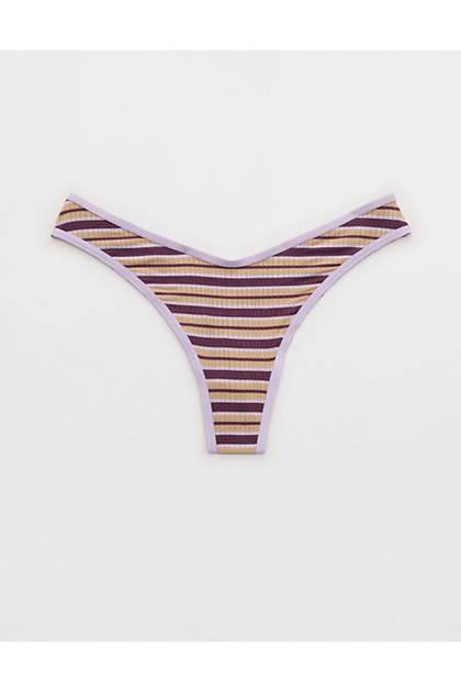 Superchill Modal Rib Thong Underwear Wineberry