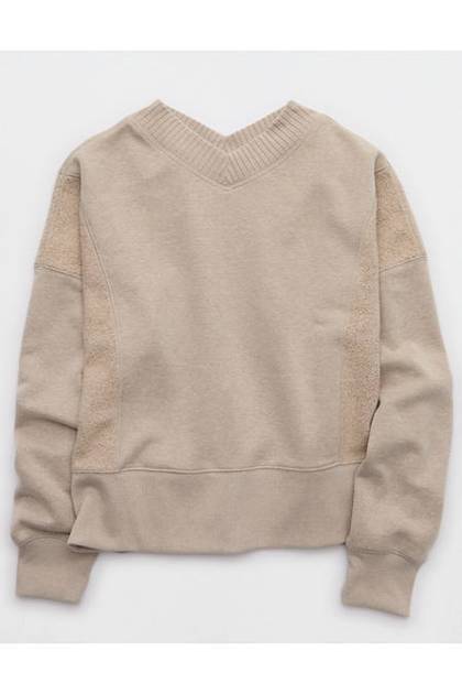Aerie Après-Chill Sweatshirt Stone Harbor