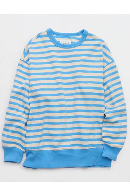 Aerie Go-To Sweatshirt Blue Vinyl