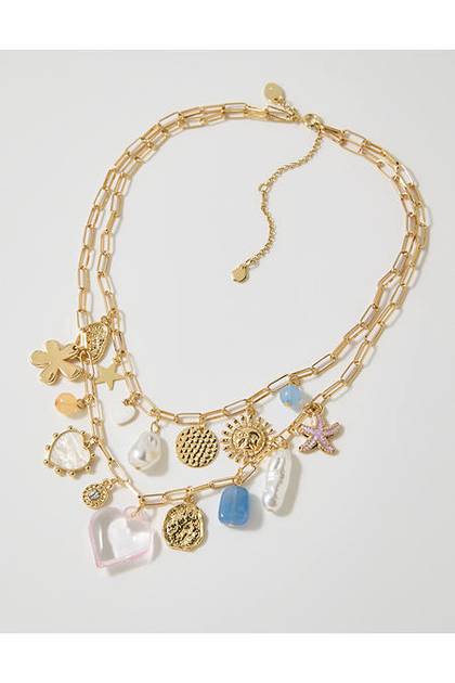 Aerie Charm Necklace Gold