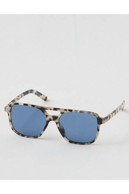 Aerie Double Bridge Sunglasses Blue Black