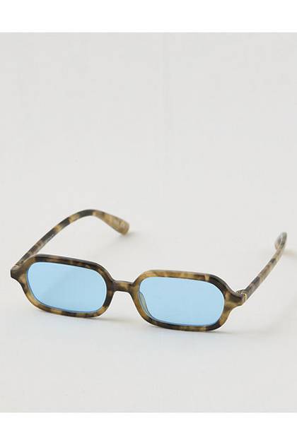 Aerie Slim Rectangle Sunglasses Blue