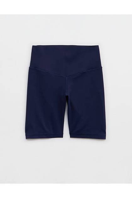 OFFLINE By Aerie Real Me XTRA Hold Up! Lift High Waisted 7" Bike Short Royal Navy