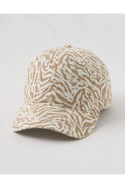 Aerie Printed Baseball Hat Toasted Almond